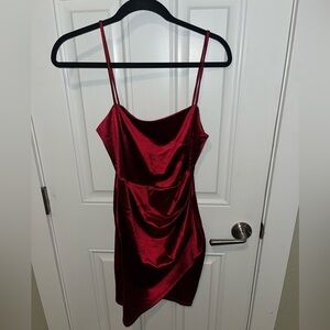 Red cocktail dress